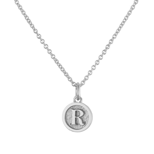Sterling Silver Initial Coin Necklace